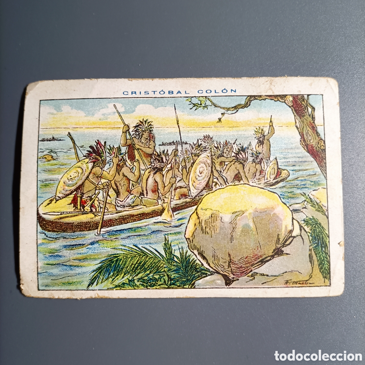 Coleccionismo Cromos antiguos: ANTIGUO CROMO CHOCOLATES JUNCOSA. CRIST&Oacute;BAL COLON. №87
