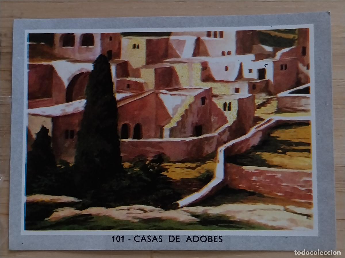 Coleccionismo Cromos antiguos: CASAS ADOBE VIDA COLOR 2 CROMO 101 * SIN PEGAR NUNCA 6X8.5CMS