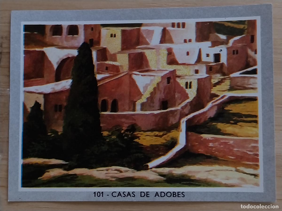 Coleccionismo Cromos antiguos: CASAS ADOBE VIDA COLOR 2 CROMO 101 SIN PEGAR NUNCA 6X8.5CMS