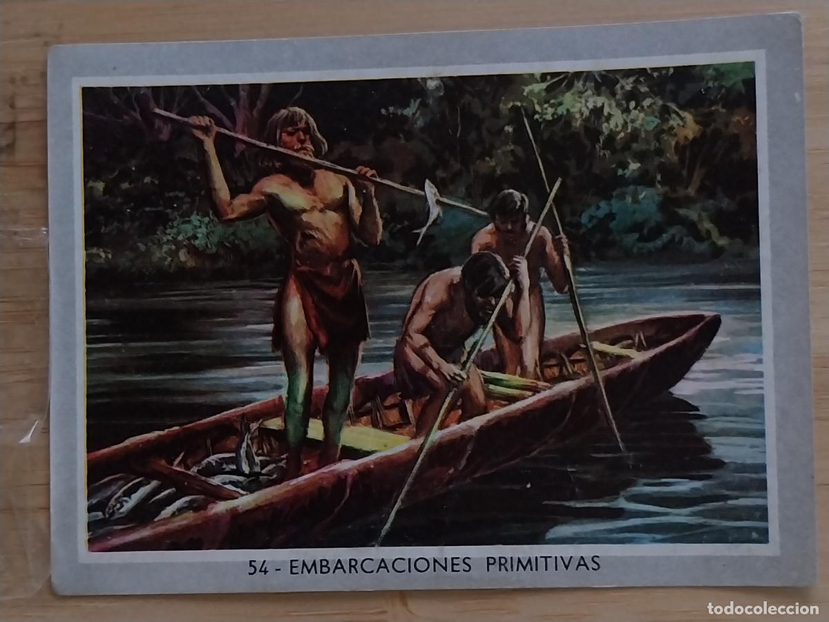 Coleccionismo Cromos antiguos: EMBARCACIONES PRIMITIVAS COLOR 2 1969 CROMO 54 ORIGINAL 2 8.5X6CMS