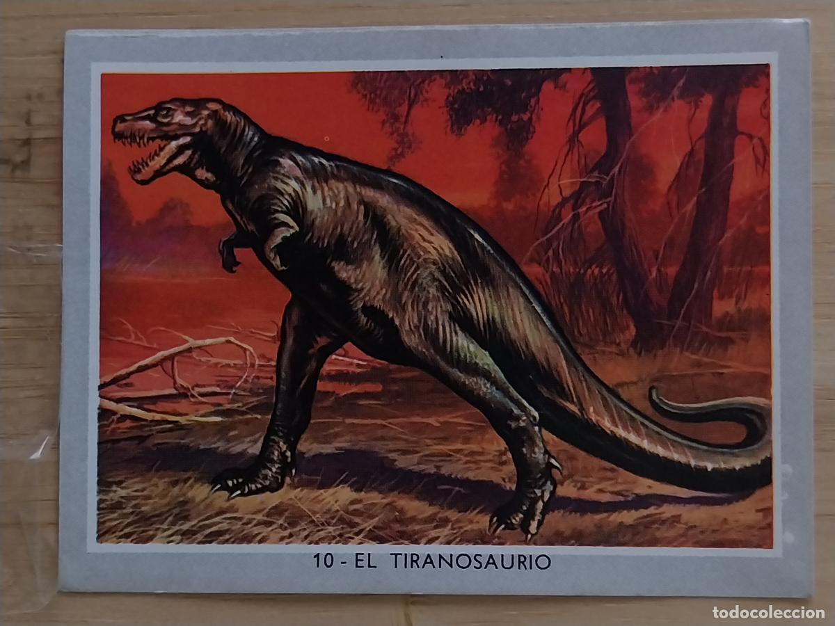Coleccionismo Cromos antiguos: TIRANOSAURIO COLOR 2 1969 CROMO 10 ORIGINAL 2 8.5X6CMS