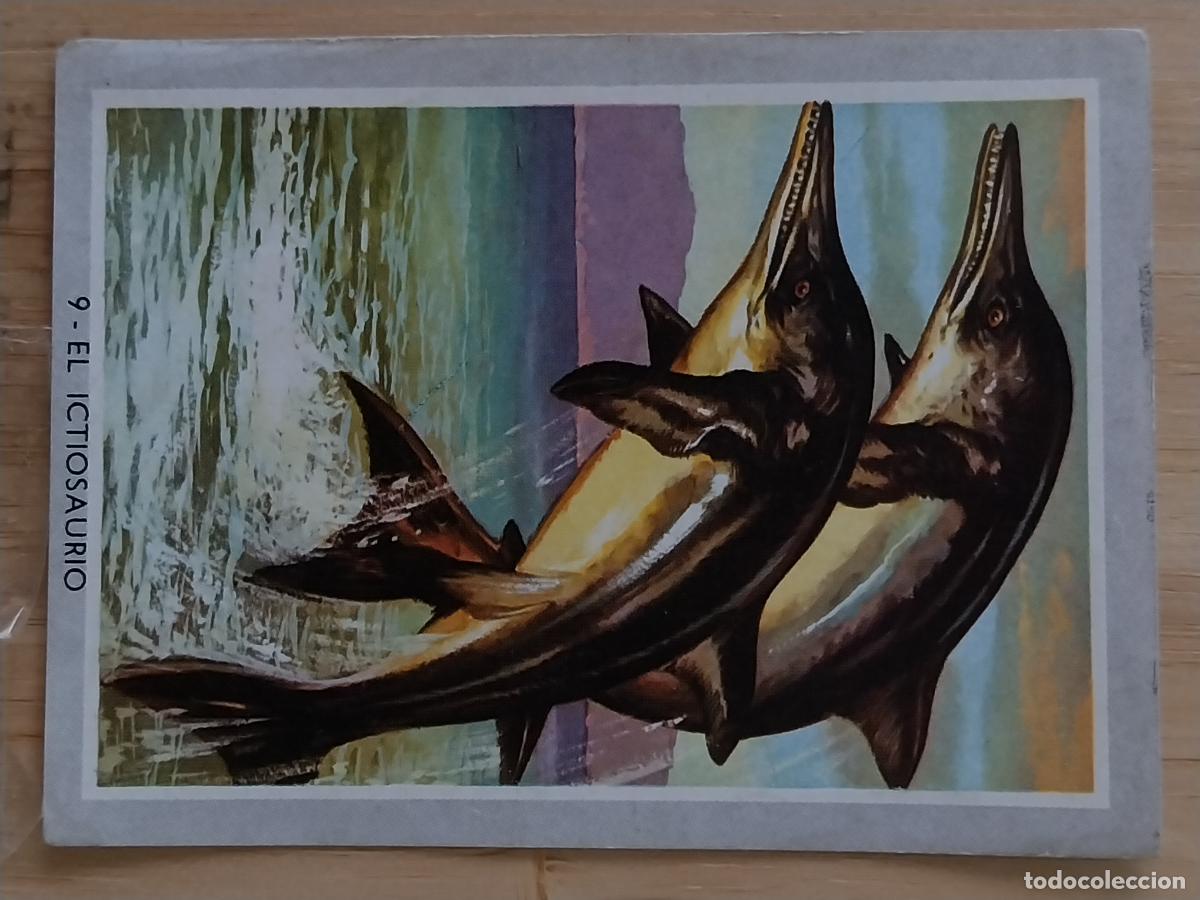Coleccionismo Cromos antiguos: ICTIOSAURIO COLOR 2 1969 CROMO 9 ORIGINAL 2 8.5X6CMS
