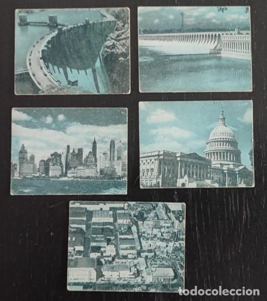 Coleccionismo Cromos antiguos: LOTE DE 5 CROMOS ANTIGUOS, LUGARES DE ESTADOS UNIDOS