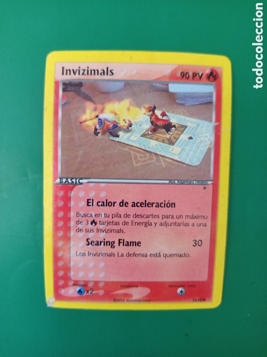 Coleccionismo Cromos antiguos: ❇️ CARTA INVIZIMALS BASIC EL CALOR DE ACELERACI&Oacute;N LAS TRIBUS PERDIDAS 34/90 2012 INVIZIMALS SONY ❇️
