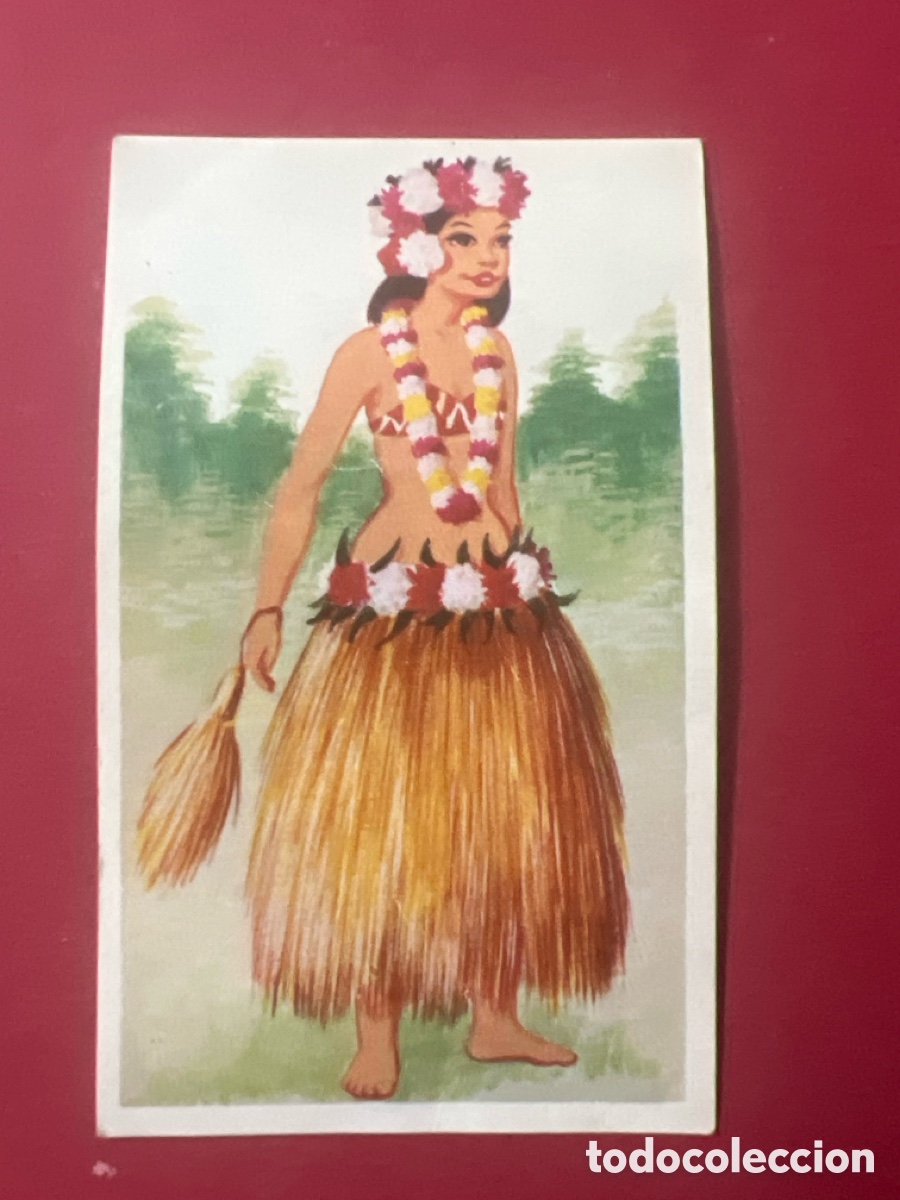 Coleccionismo Cromos antiguos: C1392. TRAJES TIPICOS DE MAGA 213 - TAHIT&Iacute;