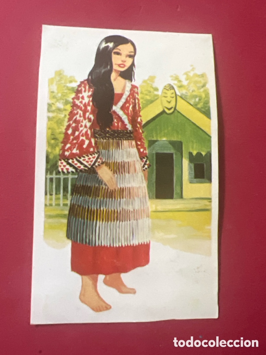 Coleccionismo Cromos antiguos: C1594: TRAJES TIPICOS DE MAGA 214 - NUEVA ZELANDA