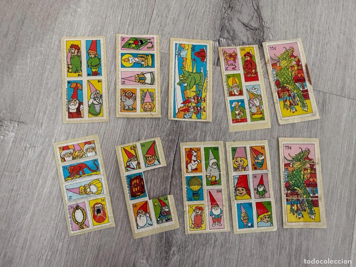 Coleccionismo Cromos antiguos: 10 cromos chicle Sellitos David el Gnomo - Dunkin