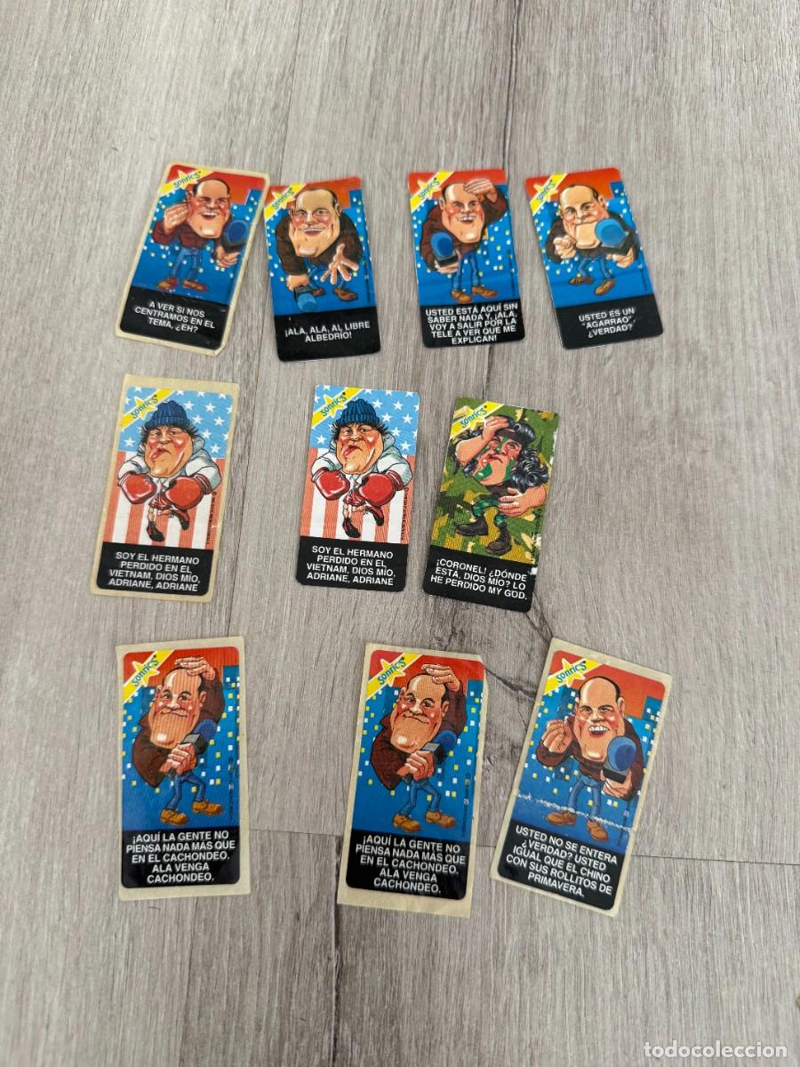Coleccionismo Cromos antiguos: 10 cromos pegatinas chicle Piernas Santiago Urralde - Sonrics