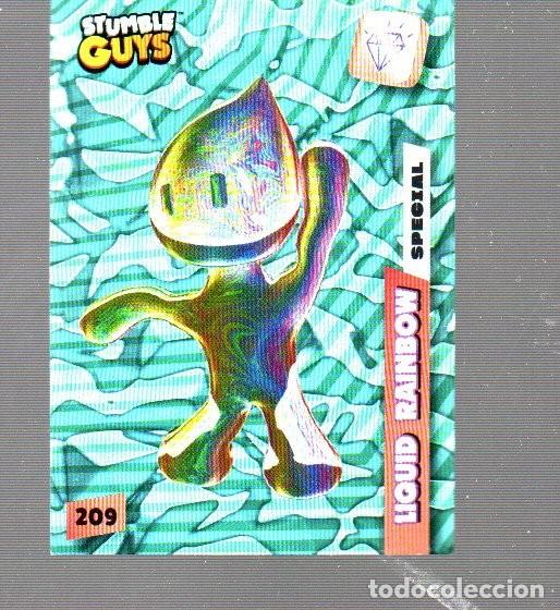 Coleccionismo Cromos antiguos: CROMO DE STUMBLE GUYS Y PANINI N&ordm; 209 LIQUID RAINBOW DEL A&Ntilde;O 2023