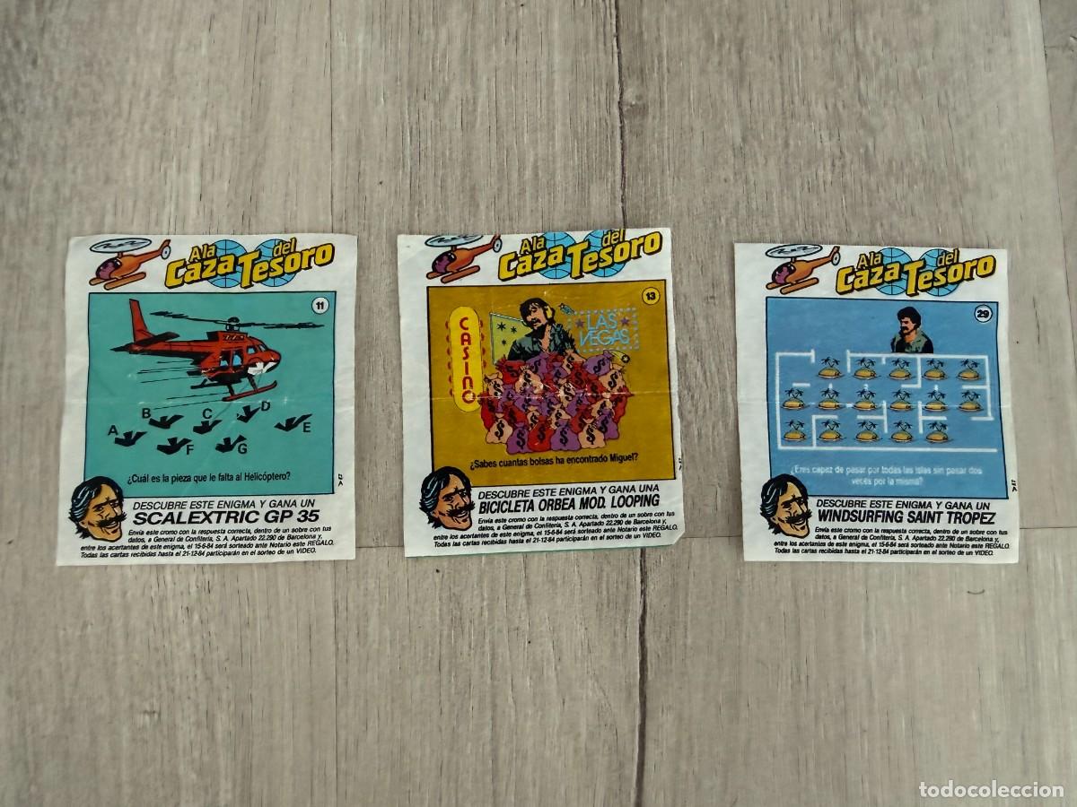 Coleccionismo Cromos antiguos: 3 cromos chicle A la caza del Tesoro de Dunkin