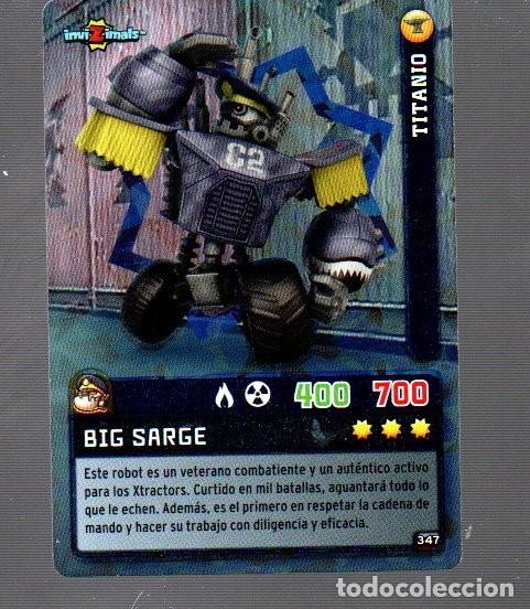 Coleccionismo Cromos antiguos: CROMO DE INVIZIMALS DE BIG SARGE DE PANINI A&Ntilde;O 2009/2023