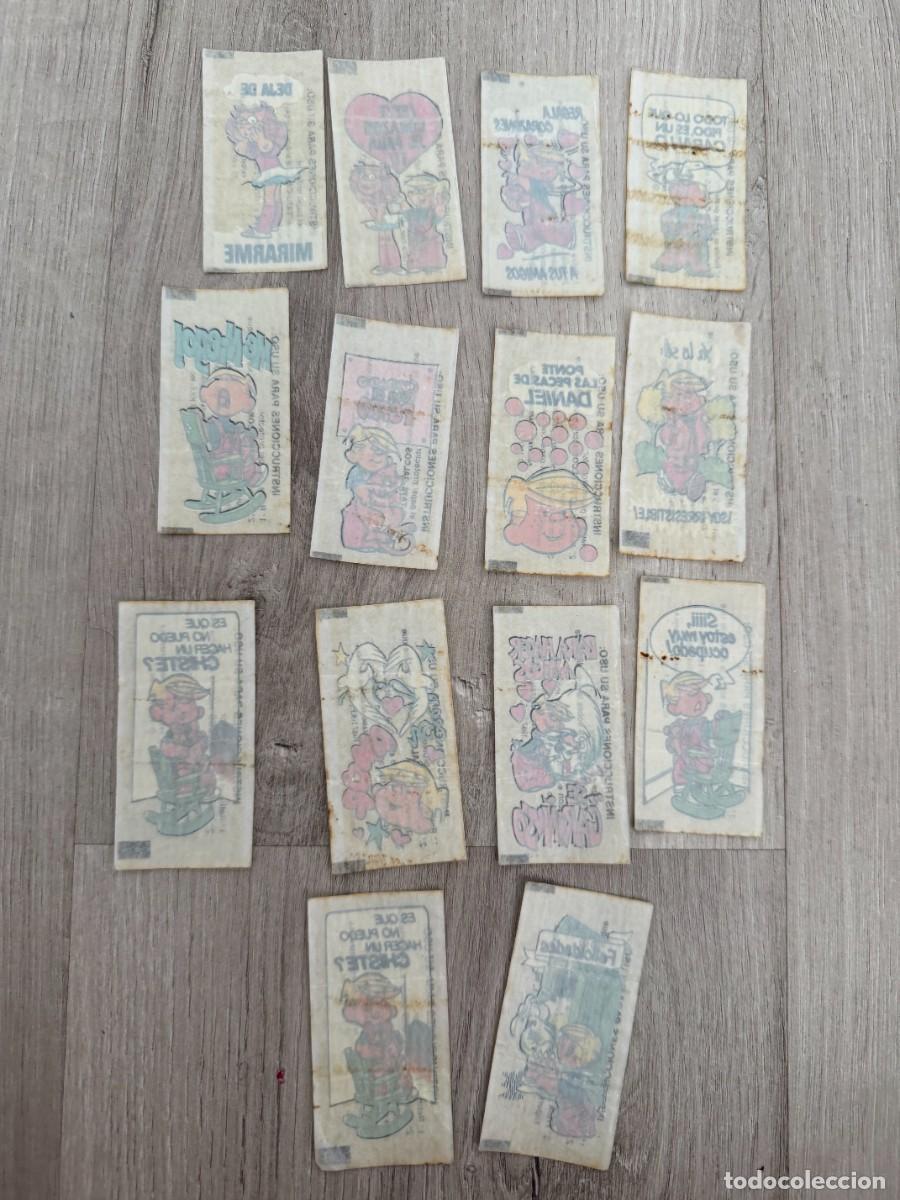 Coleccionismo Cromos antiguos: 14 cromos calcamon&iacute;as chicle Daniel El Travieso de Dunkin