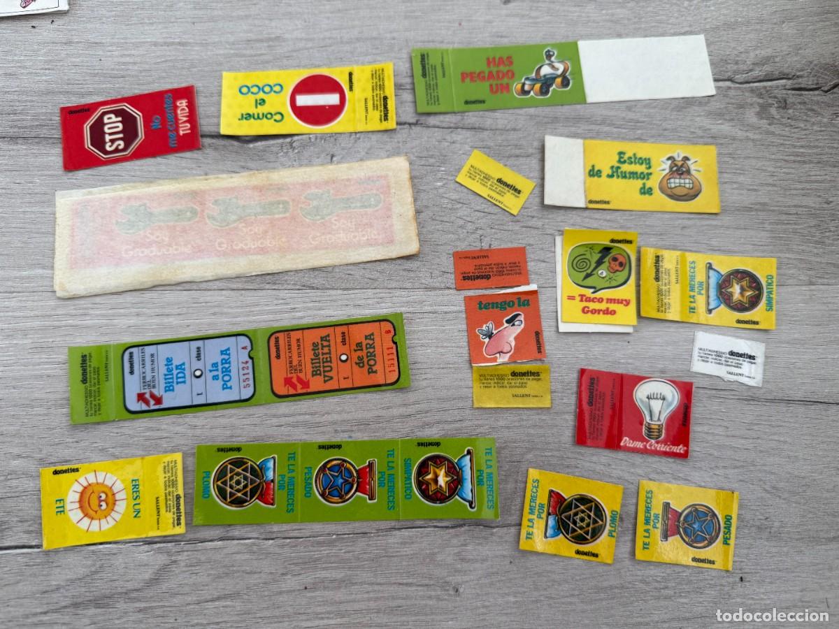Coleccionismo Cromos antiguos: Lote de cromos de Donuts y Donettes - uno sin abrir - Panrico