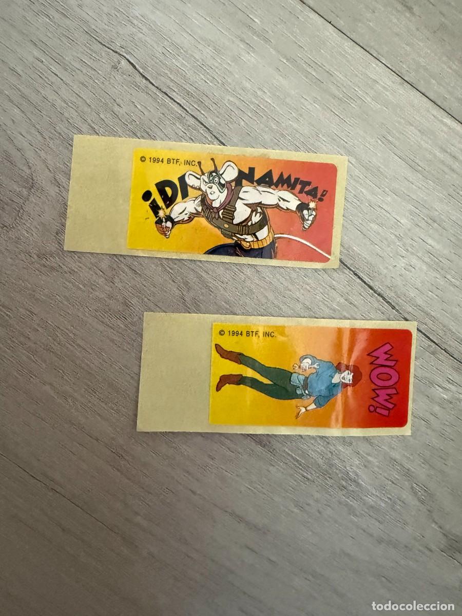 Coleccionismo Cromos antiguos: 2 cromos chicle Biker Mice Moto Ratones de Marte
