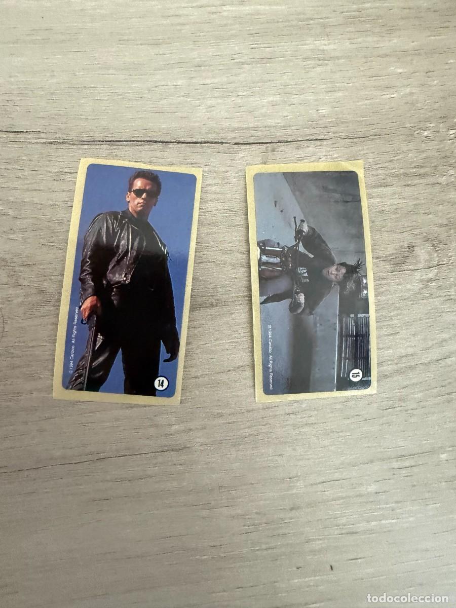 Coleccionismo Cromos antiguos: 2 cromos chicle T2 - Terminator 2