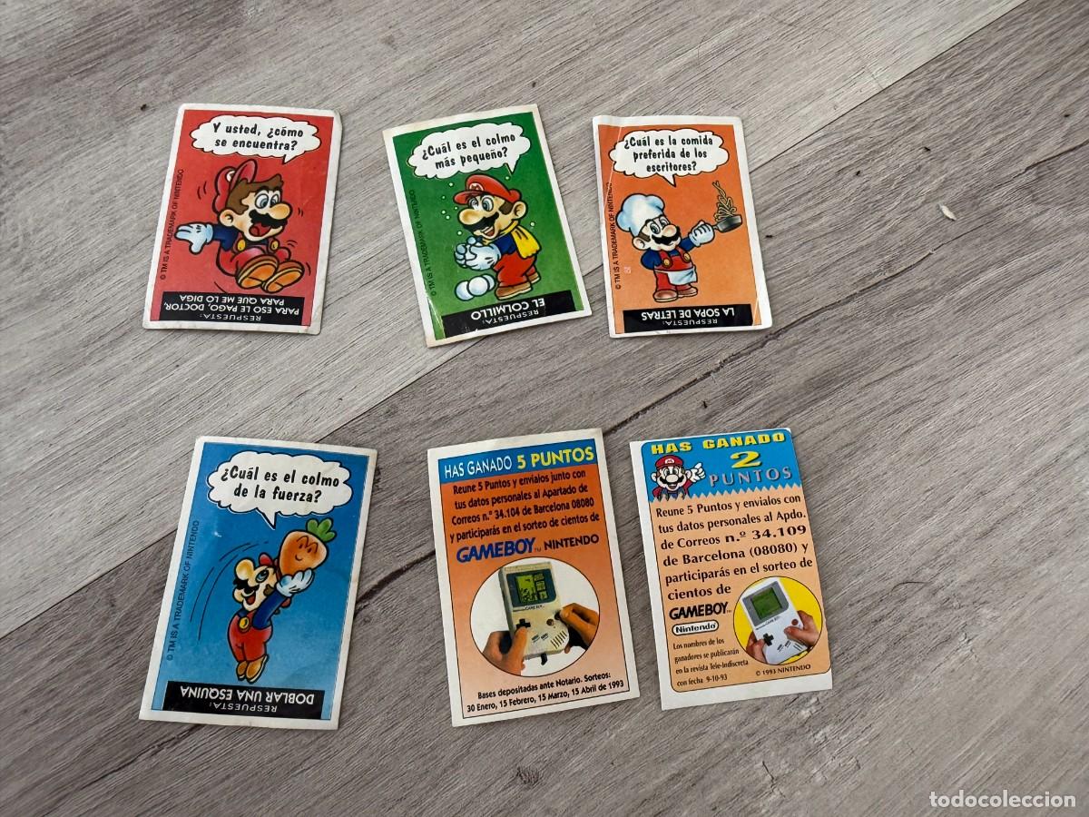 Coleccionismo Cromos antiguos: 6 cromos Bimbo - Nintendo Super Mario Bros Videojuegos