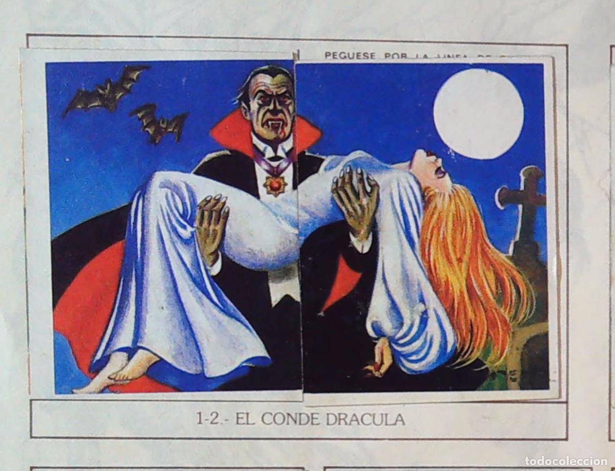 Coleccionismo Cromos antiguos: monstruos mundicrom a&ntilde;os 80 cromo recuperado 1 2 DRACULA