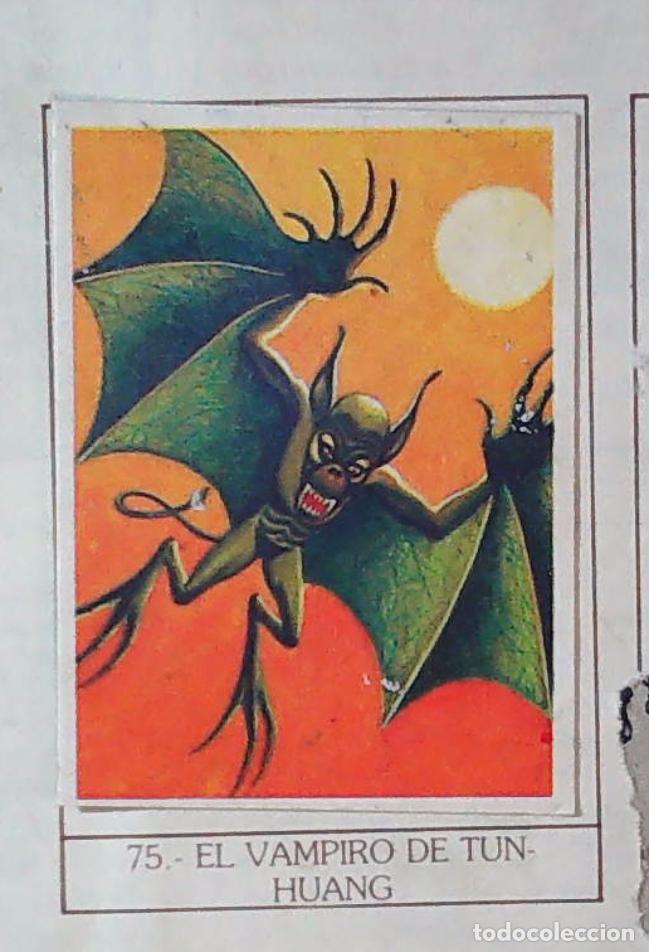 Coleccionismo Cromos antiguos: monstruos mundicrom a&ntilde;os 80 cromo recuperado 75