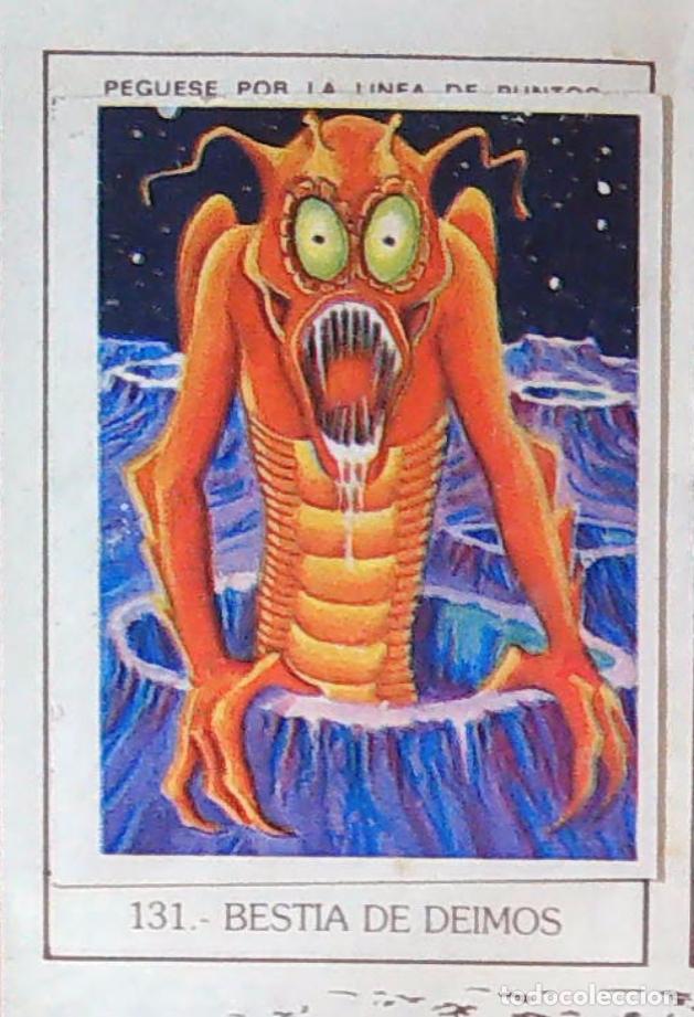 Coleccionismo Cromos antiguos: monstruos mundicrom a&ntilde;os 80 cromo recuperado 131