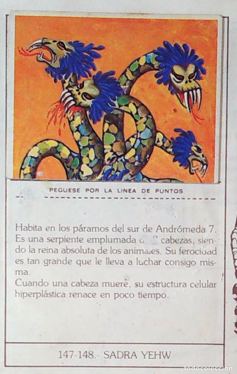 Coleccionismo Cromos antiguos: monstruos mundicrom a&ntilde;os 80 cromo recuperado 147