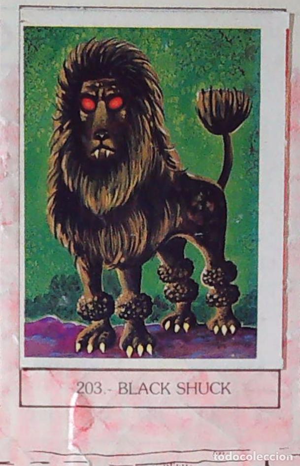 Coleccionismo Cromos antiguos: monstruos mundicrom a&ntilde;os 80 cromo recuperado 203