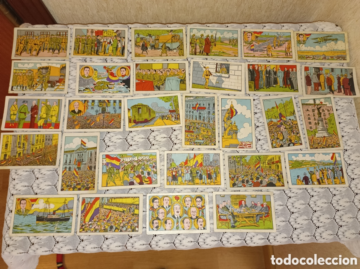 Colecionismo Cromos antigos: Cromos 2 al 30 de la colecci&oacute;n proclamaci&oacute;n de la Rep&uacute;blica (Chocolates Monrab&aacute;)
