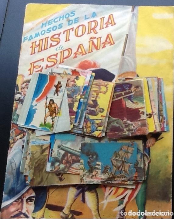 Coleccionismo Cromos antiguos: Lote de once cromos hechos famosos de la historia de Espa&ntilde;a