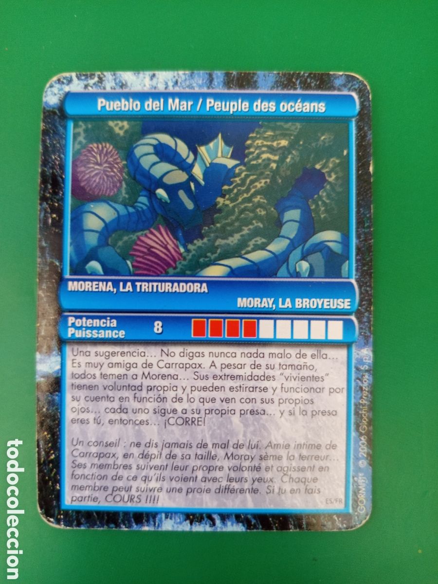 Collezionismo Figurine antiche: ❇️ CROMO GORMITI LOS INVENCIBLES SE&Ntilde;ORES DE LA NATURALEZA PUEBLO DEL MAR MORENA LA TRITURADORA 2006❇