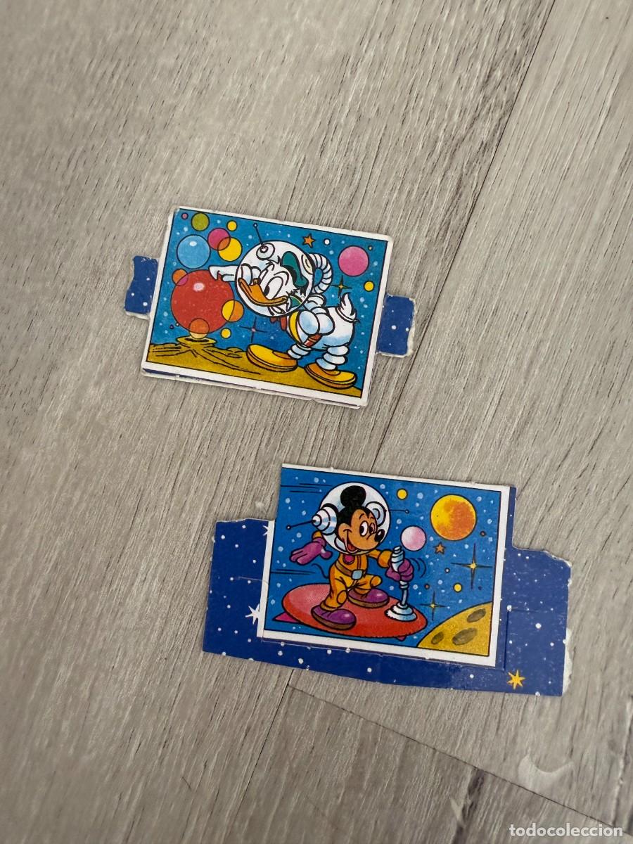 Coleccionismo Cromos antiguos: 2 cromos Astrodonalds de Disney - Panrico - Mickey y Donald en el Espacio
