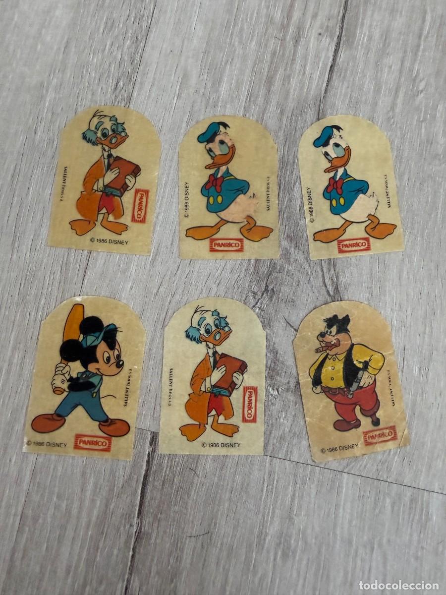 Coleccionismo Cromos antiguos: 6 cromos Mickey Donald y amigos - Disney Panrico