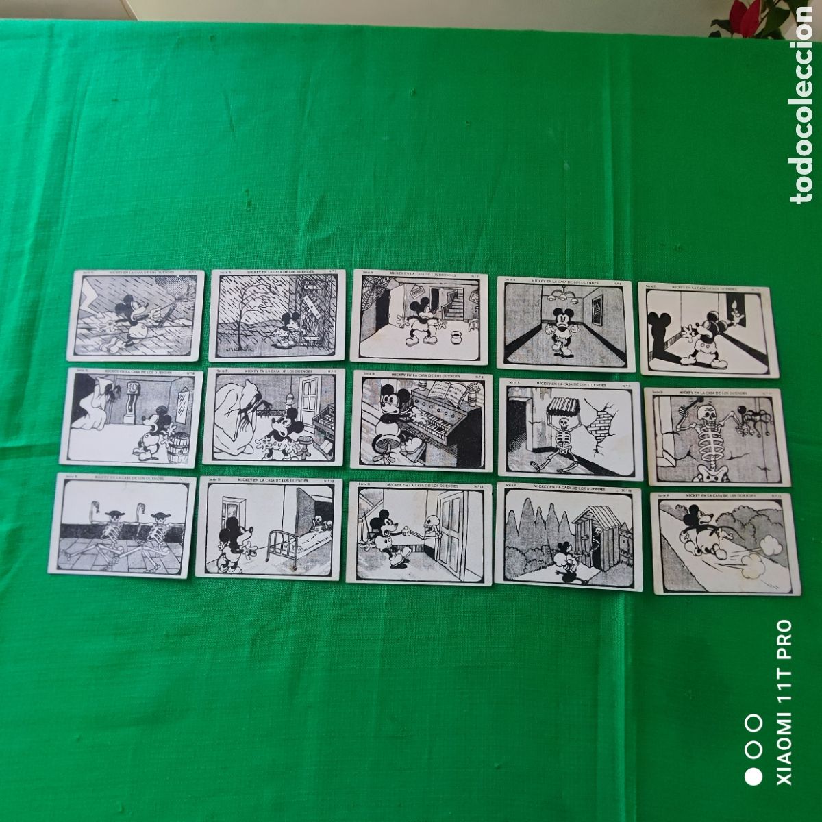 Coleccionismo Cromos antiguos: Mickey en la casa de los duendes, 15 cromos COMPLETA ( EVARISTO JUNCOSA )