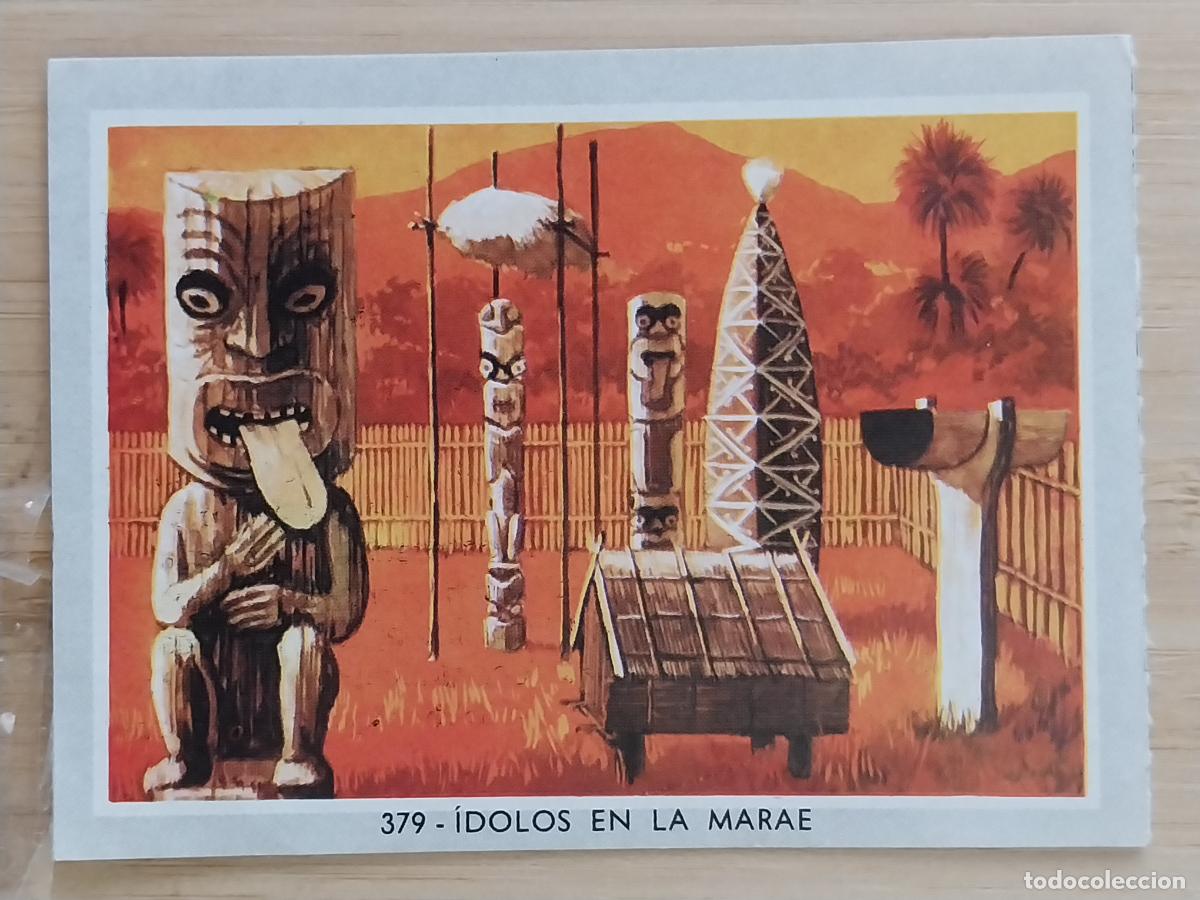 Coleccionismo Cromos antiguos: VIDA COLOR 2 A&Ntilde;OS 60 ORIGINAL 8.5X6.3CMS CROMO 379 IDOLOS MARAE PARTE DE VALE