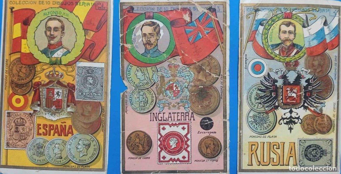 Coleccionismo cromos antiguos: LOTE DE DE CROMOS. CROMOS SUELTOS, 6,00 &euro;. SOBERANO, BANDERA, ESCUDO, SELLO. CHOCOLATE MUNDIAL.