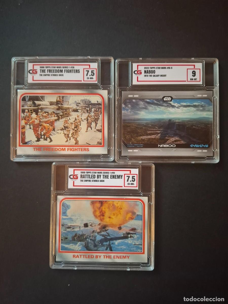 Coleccionismo cromos antiguos: 3 cards star wars graded - Foto 1