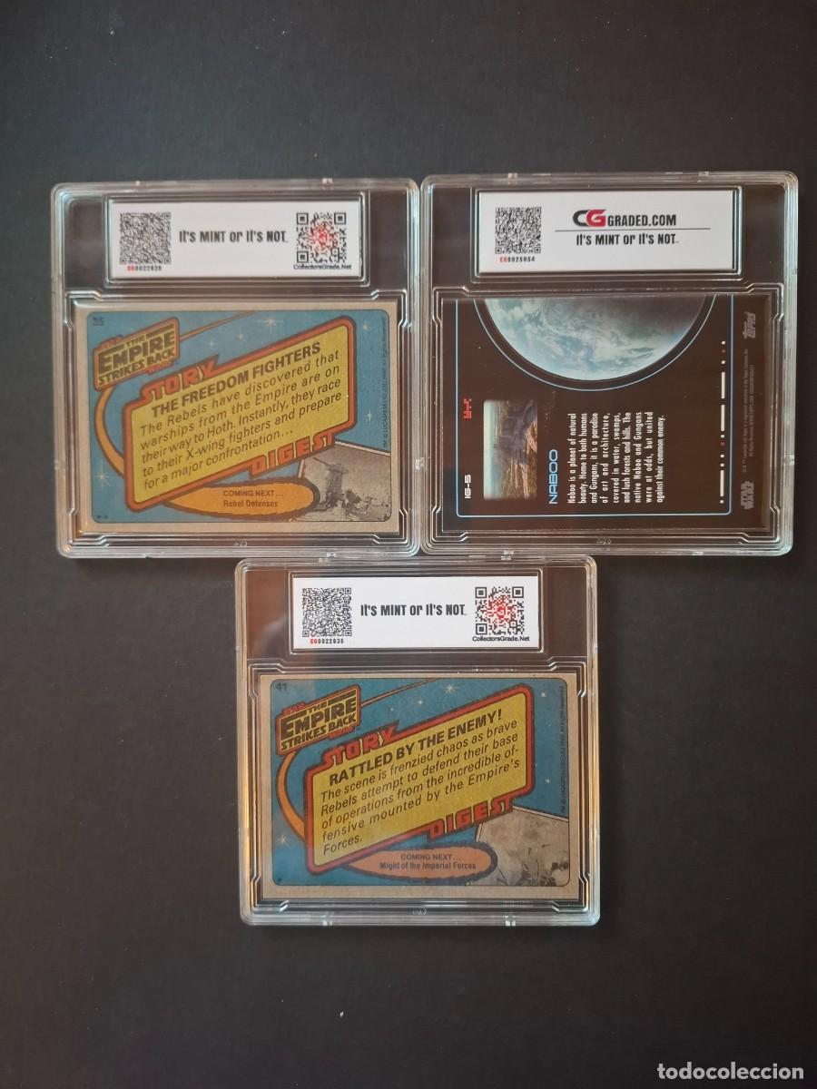 Coleccionismo cromos antiguos: 3 cards star wars graded - Foto 2