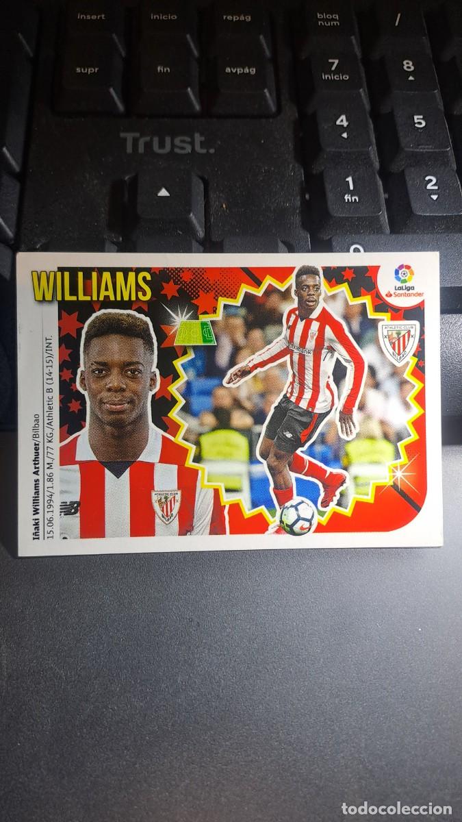 Coleccionismo Cromos antiguos: CROMO WILLIAMS 15 ATHLETIC CLUB DE BILBAO LIGA 2018 2019 18 19 ESTE PANINI NUNCA PEGADO