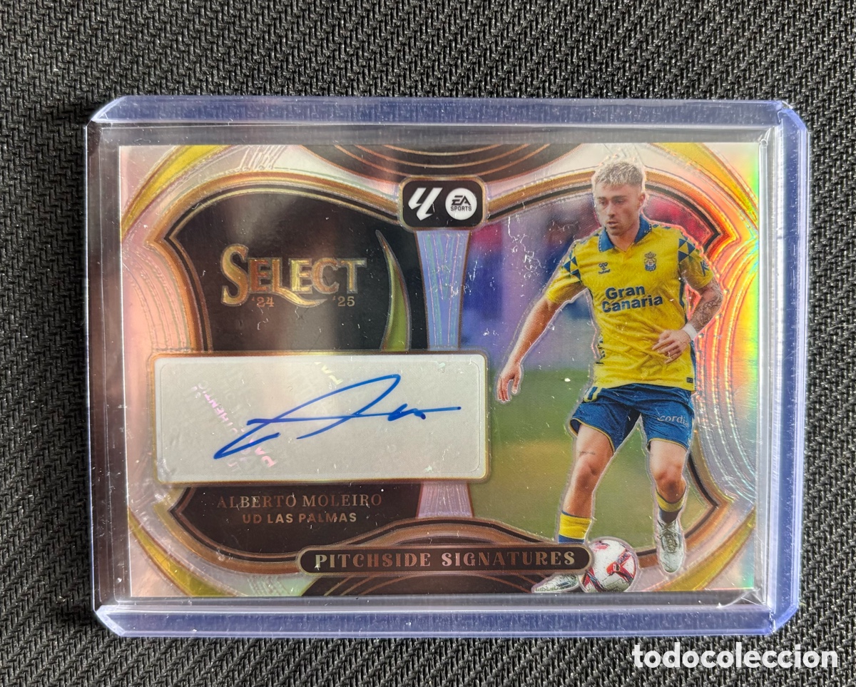 Coleccionismo Cromos antiguos: Carta Alberto Moleiro Las Palmas select aut&oacute;grafo original