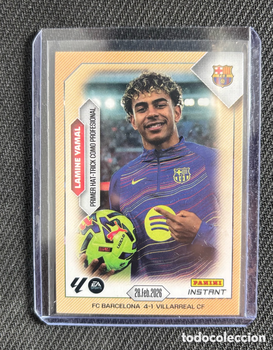 Coleccionismo Cromos antiguos: CARTA LAMINE YAMAL PRIMER HAT-TRICK FC BARCELONA