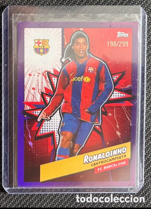 Coleccionismo Cromos antiguos: RONALDINHO NUMERADA 198/299 FC BARCELONA TOPPS