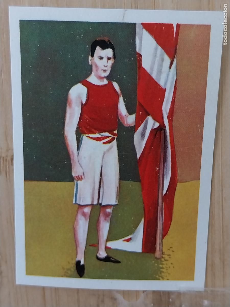 Coleccionismo Cromos antiguos: JAMES B CONNOLLY USA TRIPLE SALTO 1896 CROMO PROMO CHOCOLATES A&Ntilde;O 1964 RECUPERADO 5.6X4CMS