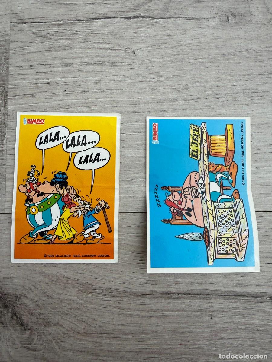 Collezionismo Figurine antiche: 2 cromos Ast&eacute;rix y Ob&eacute;lix Bimbo - Uno es El Jefe