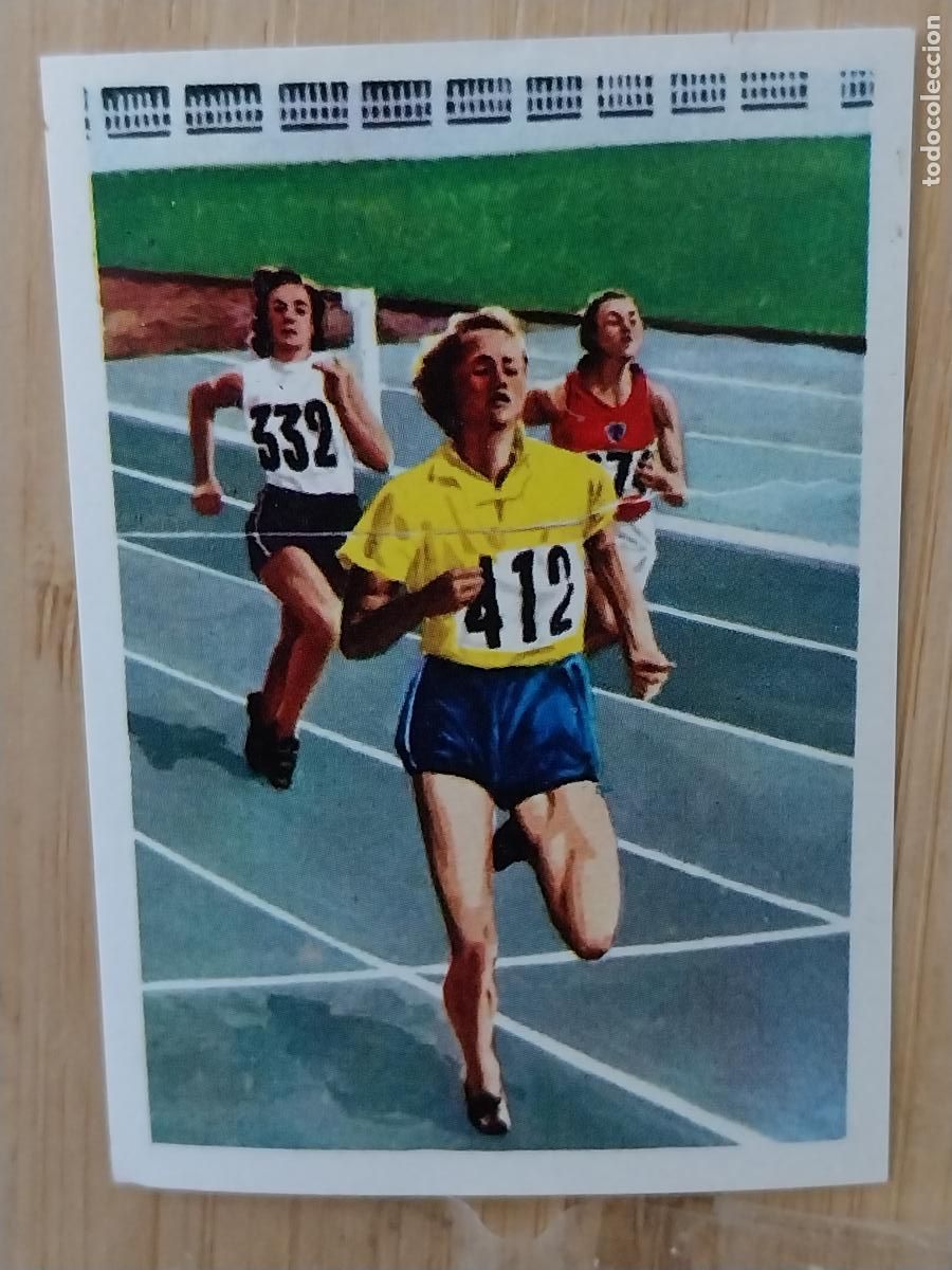 Sammeln alte Sammelbilder: BLANKERS KOEN ATLETISMO LONDRES 1948 CROMO PROMO CHOCOLATE A&Ntilde;O 1964 RECUPERADO 5.6X4CMS