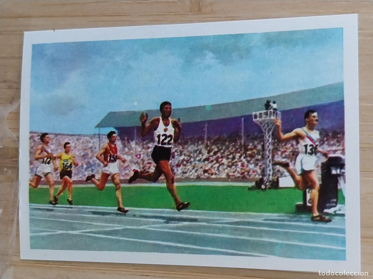 Coleccionismo Cromos antiguos: WHITFIELD ATLETISMO LONDRES 1948 CROMO PROMO CHOCOLATE A&Ntilde;O 1964 RECUPERADO 5.6X4CMS