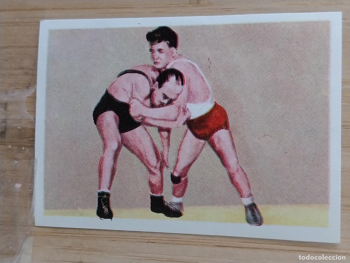 Coleccionismo Cromos antiguos: CIMAKURZ LUCHA HELSINKI 1952 CROMO PROMO CHOCOLATE A&Ntilde;O 1964 RECUPERADO 5.6X4CMS