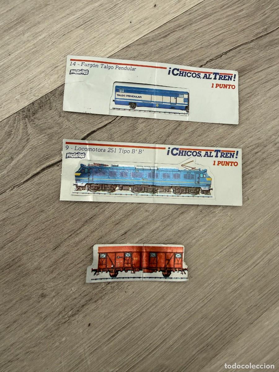 Coleccionismo Cromos antiguos: 3 cromos Chicos al Tren de Phoskitos