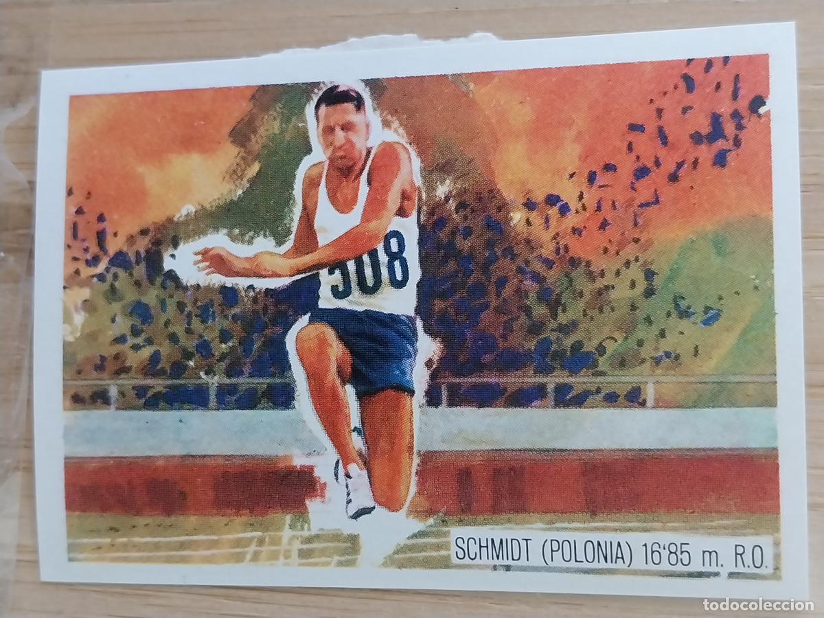 Coleccionismo Cromos antiguos: SCHMIDT POLONIA TOKIO 1964 * CROMO PROMO CHOCOLATE A&Ntilde;O 1964 RECUPERADO 5.6X4CMS