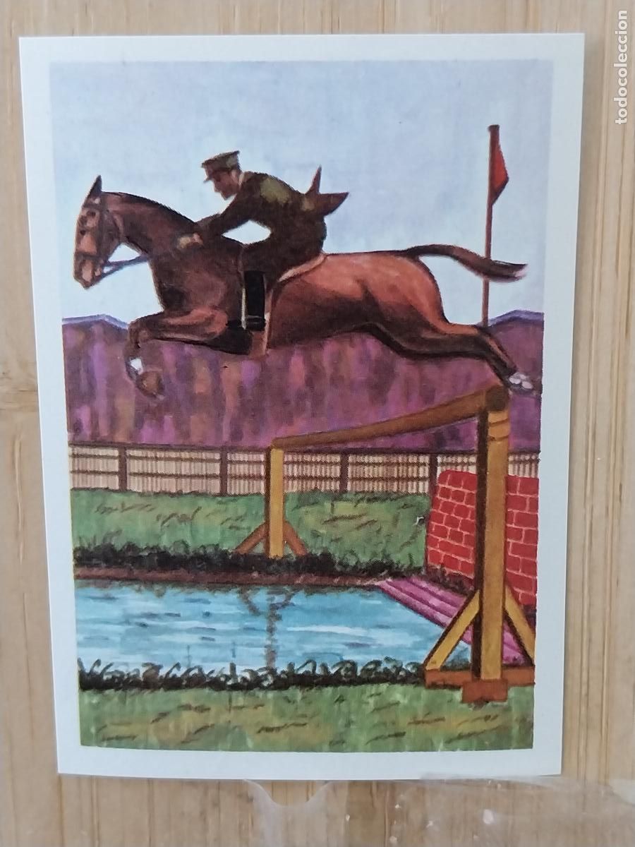 Coleccionismo Cromos antiguos: MARQUES TRUJILLOS HIPICA ESPA&Ntilde;A 1928 * CROMO PROMO CHOCOLATE A&Ntilde;O 1964 RECUPERADO 5.6X4CMS