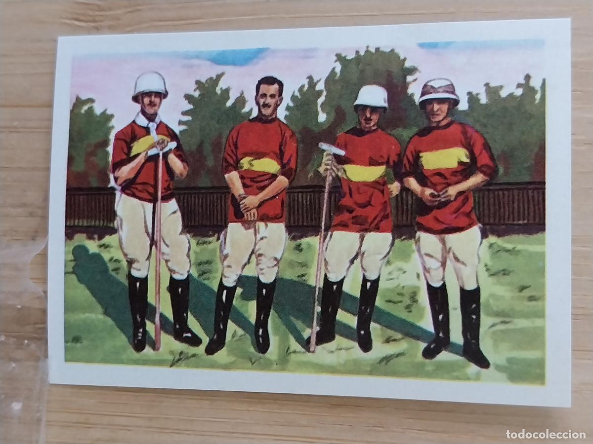 Coleccionismo Cromos antiguos: POLO HIPICA ESPA&Ntilde;A 1920 * CROMO PROMO CHOCOLATE A&Ntilde;O 1964 RECUPERADO 5.6X4CMS