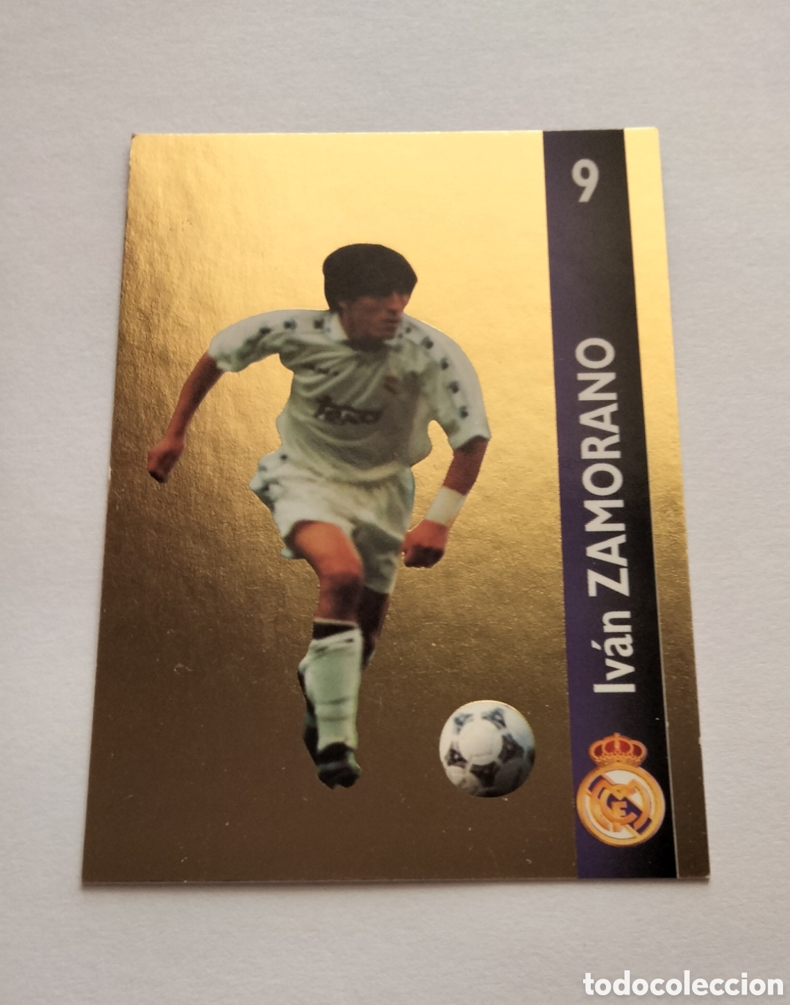 Coleccionismo Cromos antiguos: ZAMORANO # 143 REAL MADRID ORO FICHA 1902/1996 MAGIC BOX