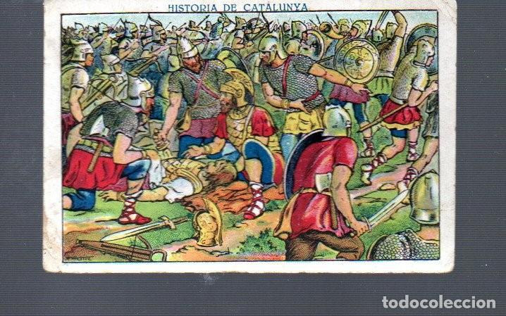 Coleccionismo Cromos antiguos: CROMO DE HISTORIA DE CATALUNYA N&ordm; 2 PUBLICIDAD XOCOLATA JUNCOSA BARCELONA